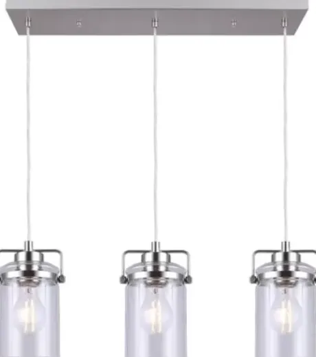 * Indoor Lighting|Brand New Patriot Lighting® Jeneal 26″ Brushed Nickel 3-Light Island Light
