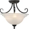 * Indoor Lighting|Brand New Patriot Lighting® Babylon Oil Burnished Bronze Semi-Flush Mount Ceiling Light