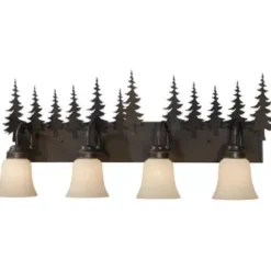 * Indoor Lighting|Brand New Patriot Lighting® Yosemite Burnished Bronze 4 Light Vanity Light