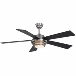 * Ceiling Fans|Brand New Patriot Lighting™ Kyoto 52″ Brushed Nickel Indoor Integrated Led Ceiling Fan