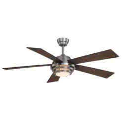* Ceiling Fans|Brand New Patriot Lighting™ Kyoto 52″ Brushed Nickel Indoor Integrated Led Ceiling Fan