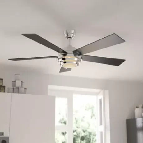 * Ceiling Fans|Brand New Patriot Lighting™ Kyoto 52″ Brushed Nickel Indoor Integrated Led Ceiling Fan