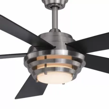 * Ceiling Fans|Brand New Patriot Lighting™ Kyoto 52″ Brushed Nickel Indoor Integrated Led Ceiling Fan