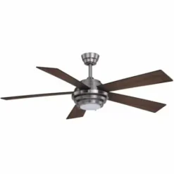 * Ceiling Fans|Brand New Patriot Lighting™ Kyoto 52″ Brushed Nickel Indoor Integrated Led Ceiling Fan