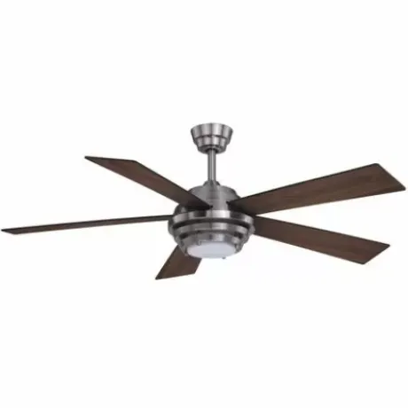 * Ceiling Fans|Brand New Patriot Lighting™ Kyoto 52″ Brushed Nickel Indoor Integrated Led Ceiling Fan