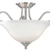 * Indoor Lighting|Brand New Patriot Lighting® Samantha Satin Nickel 3-Light Semi-Flush Mount Ceiling Light