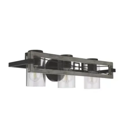 * Indoor Lighting|Brand New Patriot Lighting® Lizzie Matte Black 3-Light Vanity Light