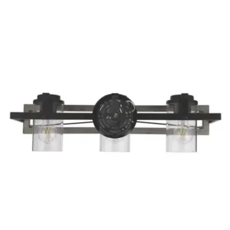 * Indoor Lighting|Brand New Patriot Lighting® Lizzie Matte Black 3-Light Vanity Light