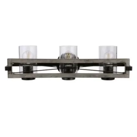 * Indoor Lighting|Brand New Patriot Lighting® Lizzie Matte Black 3-Light Vanity Light