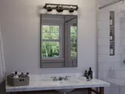 * Indoor Lighting|Brand New Patriot Lighting® Lizzie Matte Black 3-Light Vanity Light