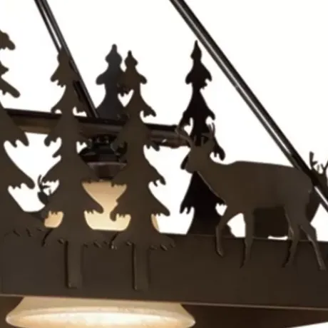 * Indoor Lighting|Brand New Patriot Lighting® Bryce Burnished Bronze 3 Light Island Light