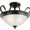 * Indoor Lighting|Budget Patriot Lighting® Arabella Oil-Rubbed Bronze 3-Light Semi-Flush Mount Ceiling Light
