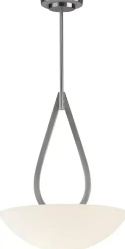 * Indoor Lighting|Budget Patriot Lighting® Audrey 17-3/4″ Brushed Nickel Transitional 3-Light Pendant