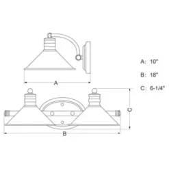 * Indoor Lighting|Budget Patriot Lighting® Akron Oil Rubbed Bronze 2 Light Vanity Light