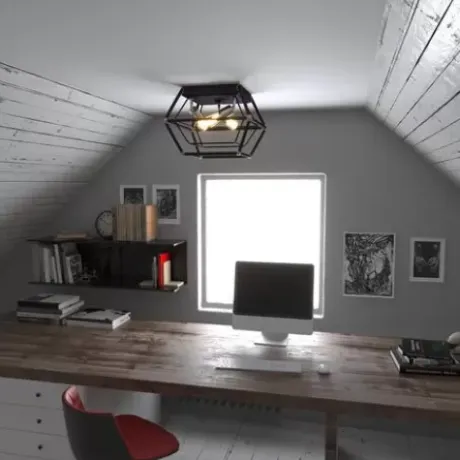 * Indoor Lighting|Budget Patriot Lighting® Bartlett Oil Rubbed Bronze 3 Light Flush Mount Ceiling Light