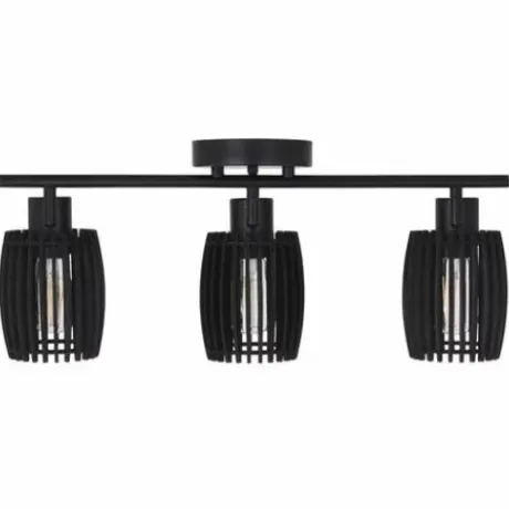 * Indoor Lighting|Budget Patriot Lighting® Bernard Matte Black 3-Light Track Light