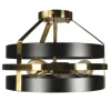 * Indoor Lighting|Budget Patriot Lighting® Banan Matte Black 3-Light Semi-Flush Mount Ceiling Light