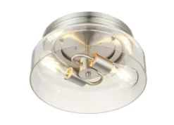* Indoor Lighting|Budget Patriot Lighting® Belen Brushed Nickel 2-Light Flush Mount Ceiling Light