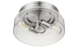 * Indoor Lighting|Budget Patriot Lighting® Belen Brushed Nickel 2-Light Flush Mount Ceiling Light