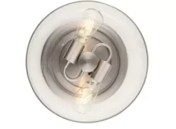 * Indoor Lighting|Budget Patriot Lighting® Belen Brushed Nickel 2-Light Flush Mount Ceiling Light