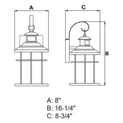 * Outdoor Lighting|Budget Patriot Lighting® Dualux® Melbourne Oil Rubbed Bronze Led Outdoor Wall Light