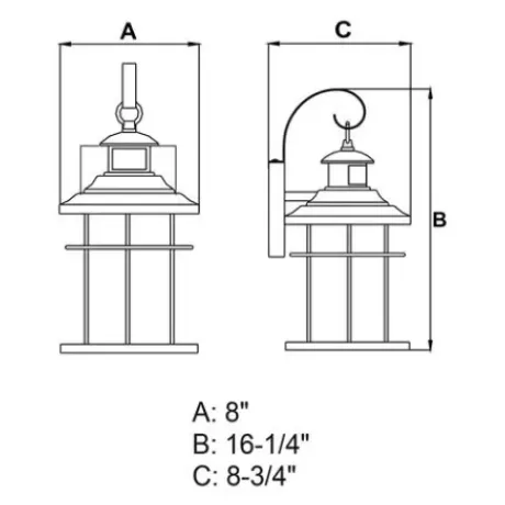 * Outdoor Lighting|Budget Patriot Lighting® Dualux® Melbourne Oil Rubbed Bronze Led Outdoor Wall Light