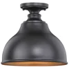 * Outdoor Lighting|Budget Patriot Lighting® Delano Oil-Burnished Bronze Outdoor Flush Mount Light