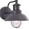 * Outdoor Lighting|Budget Patriot Lighting® Dualux® Harwich Textured Gray Outdoor Wall Light
