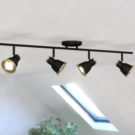 * Indoor Lighting|Budget Patriot Lighting® Fairhaven Textured Black Flush Mount Ceiling Light