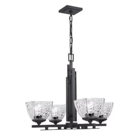 * Indoor Lighting|Budget Patriot Lighting® Hakley 4-Light Textured Bronze Chandelier