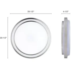 * Indoor Lighting|Budget Patriot Lighting® Helos 20-1/2″ Satin Nickel Led Flush Mount Ceiling Light