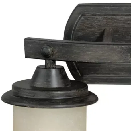 * Indoor Lighting|Budget Patriot Lighting® Halifax Black Walnut 2 Light Vanity Light