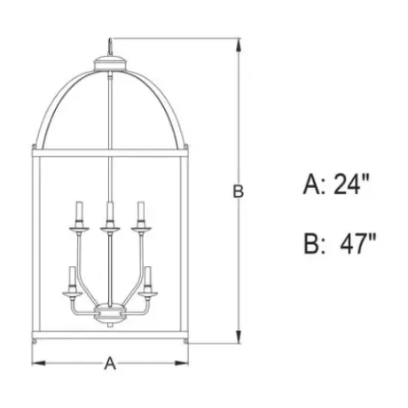 * Indoor Lighting|Budget Patriot Lighting® Juliet Architectural Bronze 8 Light Pendant