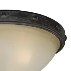 * Indoor Lighting|Budget Patriot Lighting® Lancaster Black Walnut 2-Light Flush Mount Ceiling Light