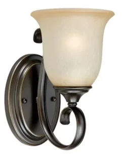 * Indoor Lighting|Budget Patriot Lighting® Mavis Oil-Brushed Bronze With Gold Accents 1-Light Wall Light