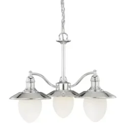 * Indoor Lighting|Budget Patriot Lighting® Marina Bay 3-Light Polished Nickel Chandelier