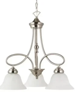 * Indoor Lighting|Budget Patriot Lighting Rianto 3-Light Brushed Nickel Chandelier