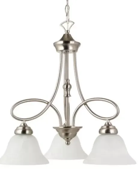 * Indoor Lighting|Budget Patriot Lighting Rianto 3-Light Brushed Nickel Chandelier
