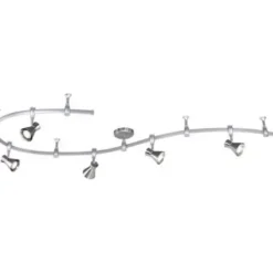 * Indoor Lighting|Budget Patriot Lighting® Sandra 5-Light Nickel Led Flexible Track Light
