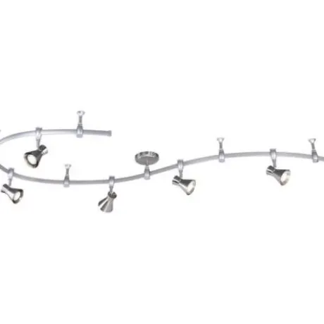 * Indoor Lighting|Budget Patriot Lighting® Sandra 5-Light Nickel Led Flexible Track Light