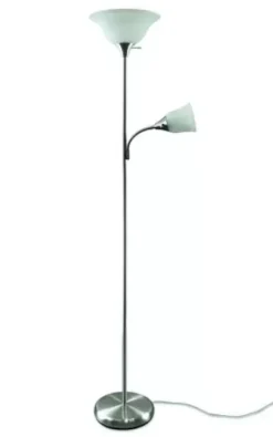 * Indoor Lighting|Budget Patriot Lighting® Stacey Brushed Nickel Mother Daughter Floor Lamp