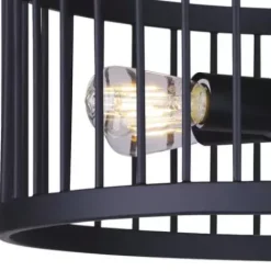 * Indoor Lighting|Budget Patriot Lighting® Tim Matte Black 6-Light Semi-Flush Mount Ceiling Light