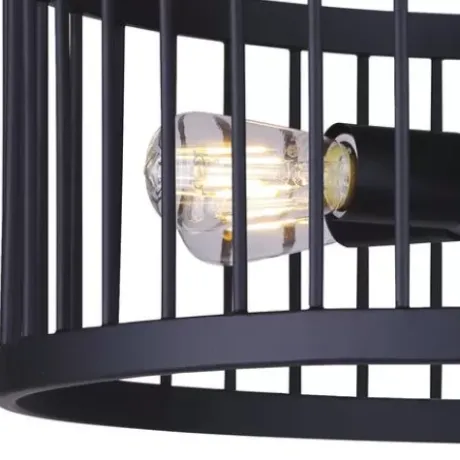 * Indoor Lighting|Budget Patriot Lighting® Tim Matte Black 6-Light Semi-Flush Mount Ceiling Light