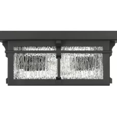* Outdoor Lighting|Budget Patriot Lighting® Wren Matte Black 2-Light Outdoor Flush Mount Ceiling Light