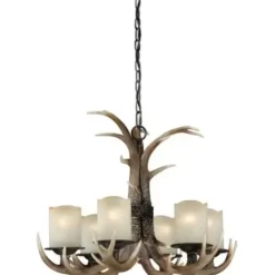 * Indoor Lighting|Budget Patriot Lighting® Yoho Black Walnut 6 Light Chandelier