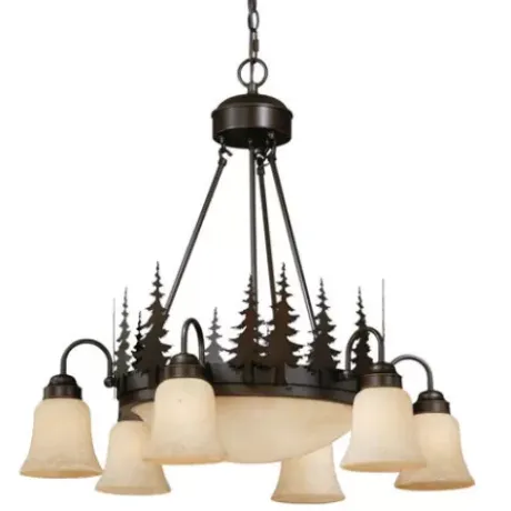 * Indoor Lighting|Budget Patriot Lighting® Yosemite Burnised Bronze 9 Light Chandelier