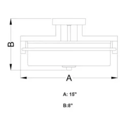 * Indoor Lighting|Buy Patriot Lighting® Addison Satin Nickel Semi-Flush Mount Ceiling Light