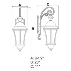 * Outdoor Lighting|Buy Patriot Lighting® Dualux® Aberdeen Shiny Black Outdoor Wall Light