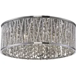 * Indoor Lighting|Buy Patriot Lighting® Elegant Home Carolyn Chrome 6-Light Flush Mount Ceiling Light