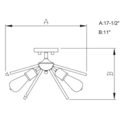 * Indoor Lighting|Buy Patriot Lighting® Estelle Nautral Brass 3 Light Semi-Flush Mount Ceiling Light